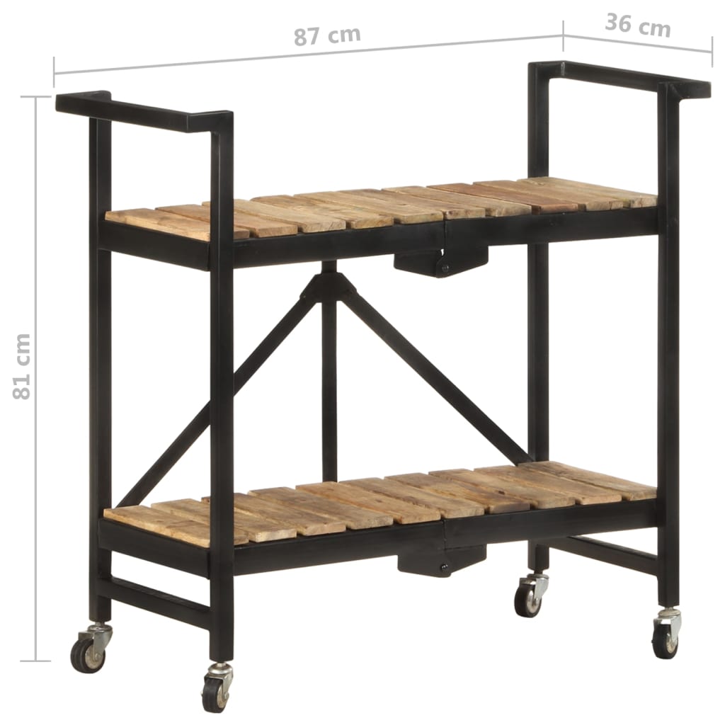 Köksvagn 87x36x81 cm massivt mangoträ