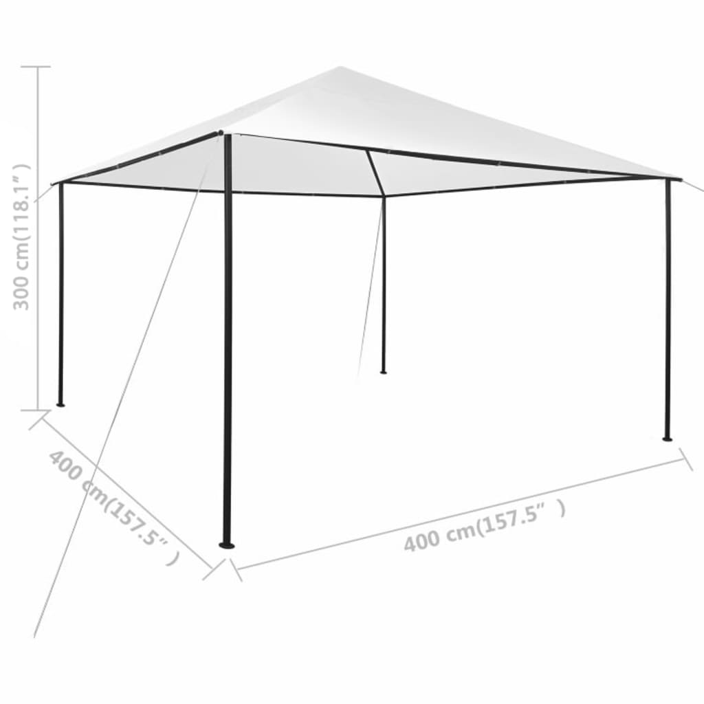 Paviljong 4x4x3 m vit 180 g/m²