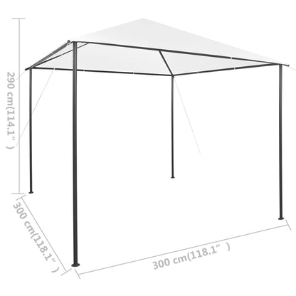 Paviljong 3x3x2,9 m vit 180 g/m²