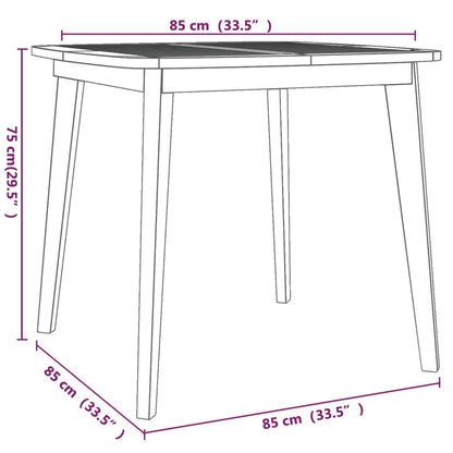 Trädgårdsbord 85x85x75 cm massivt akaciaträ