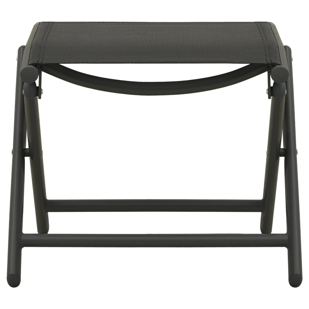 Loungegrupp för trädgården 3 delar textilen & aluminium svart