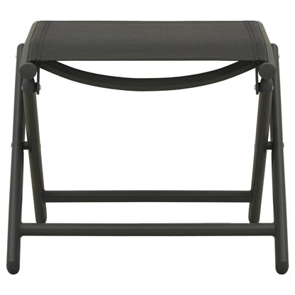 Loungegrupp för trädgården 3 delar textilen & aluminium svart