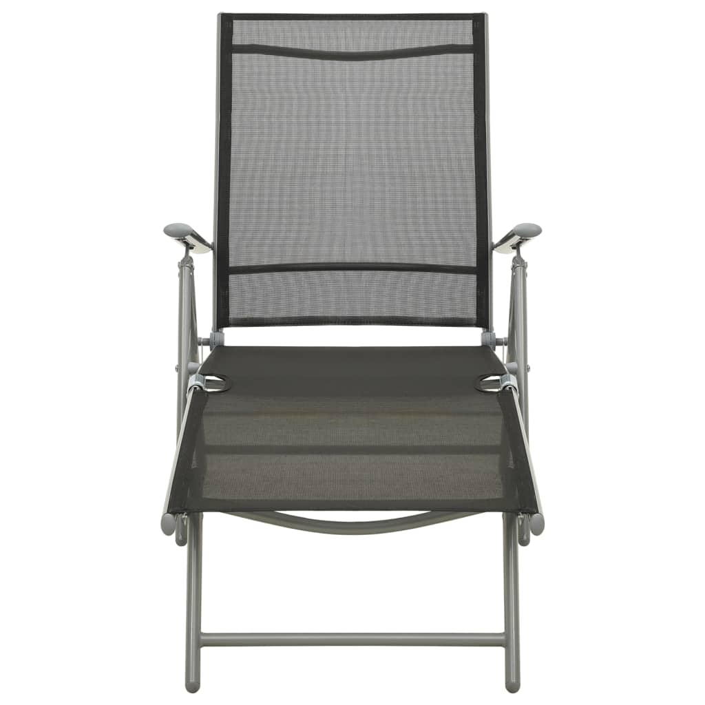 Loungegrupp för trädgården 3 delar textilen och aluminium silver