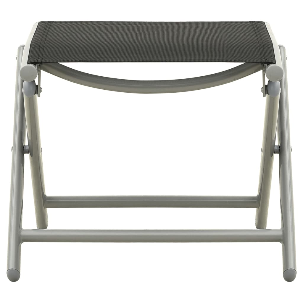 Loungegrupp för trädgården 3 delar textilen och aluminium silver