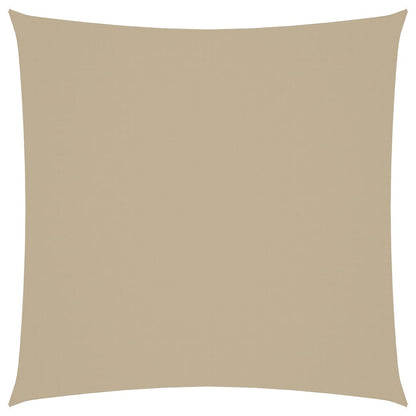 Solsegel oxfordtyg fyrkantigt 5x5 m beige