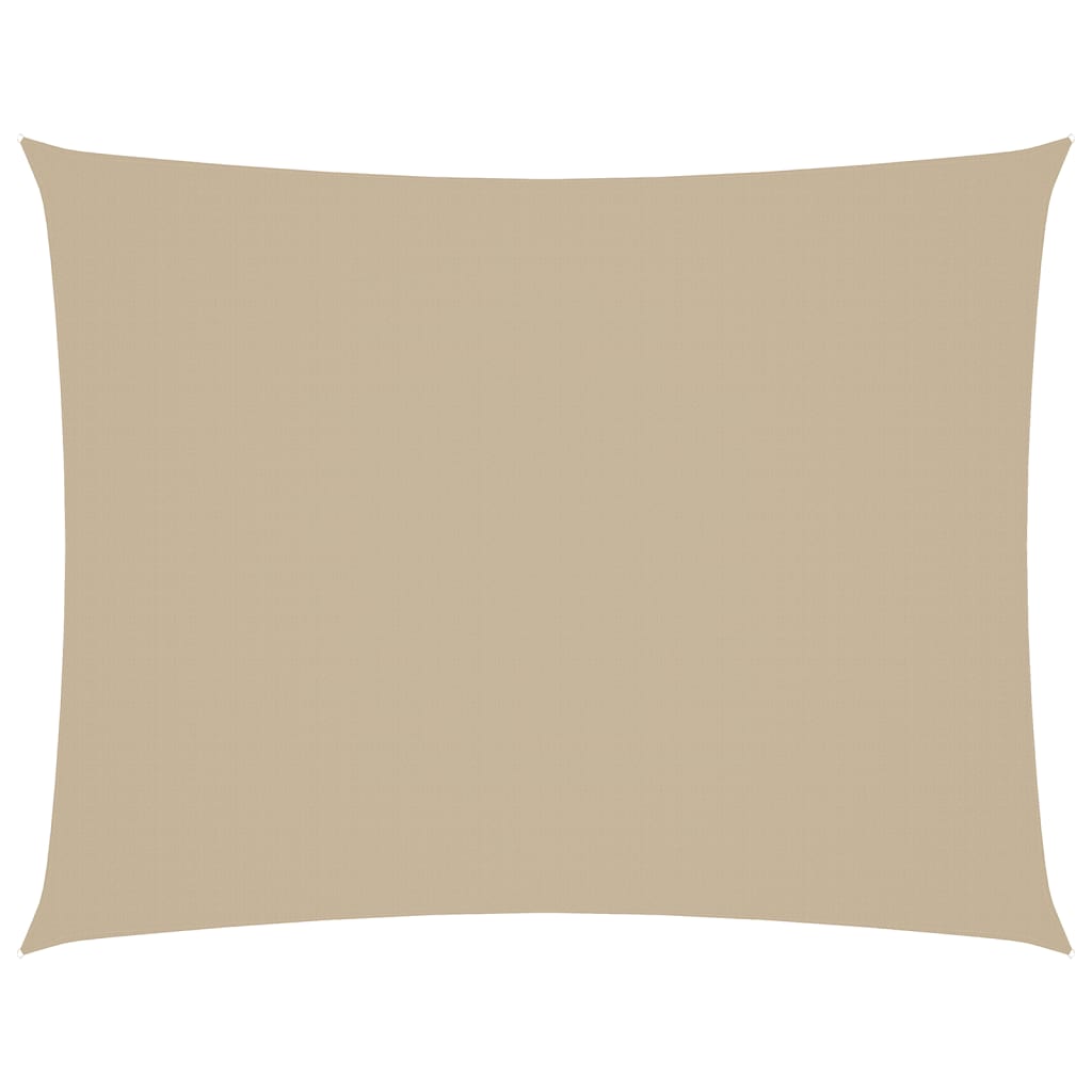 Solsegel oxfordtyg rektangulärt 6x8 m beige