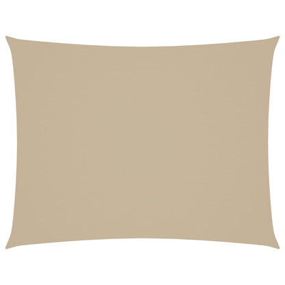 Solsegel oxfordtyg rektangulärt 6x8 m beige