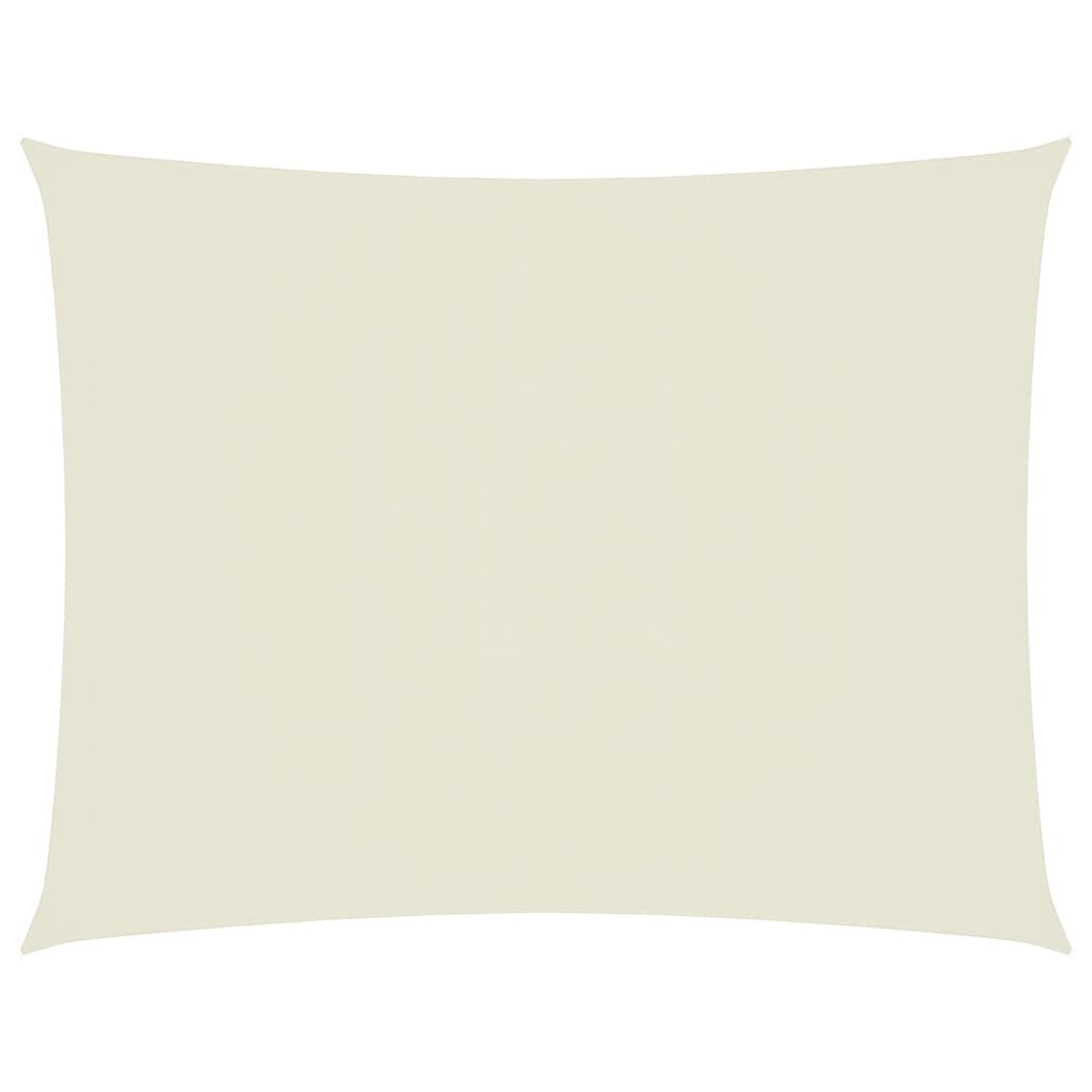 Solsegel oxfordtyg rektangulärt 6x7 m gräddvit