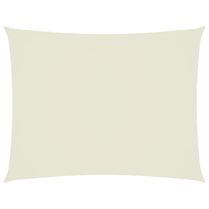 Solsegel oxfordtyg rektangulärt 6x7 m gräddvit