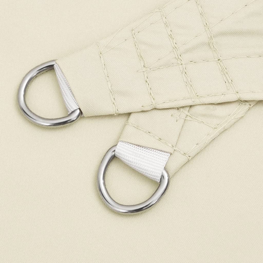 Solsegel oxfordtyg rektangulärt 6x7 m gräddvit