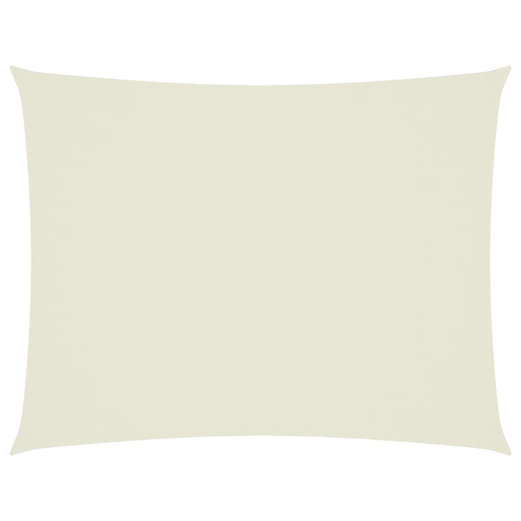 Solsegel oxfordtyg rektangulärt 6x8 m gräddvit