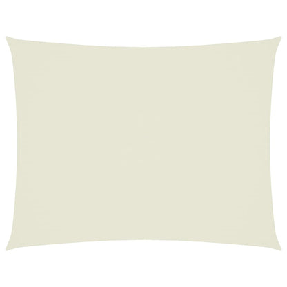 Solsegel oxfordtyg rektangulärt 6x8 m gräddvit