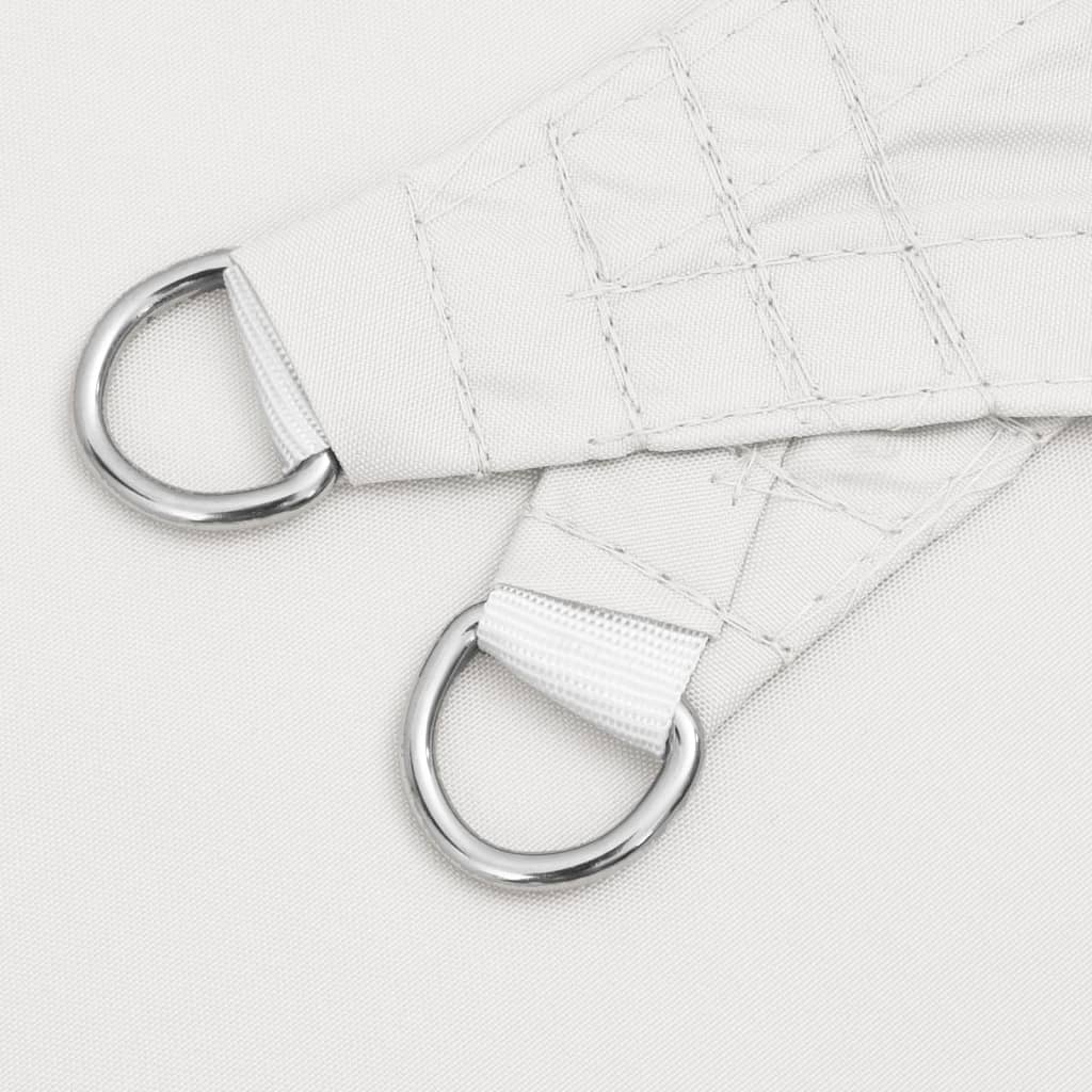 Solsegel oxfordtyg trekantigt 5x7x7 m vit