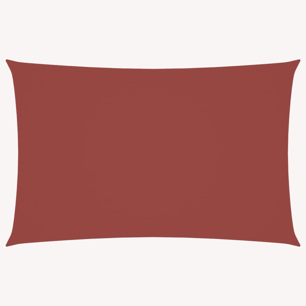 Solsegel oxfordtyg rektangulärt 5x7 m terrakotta