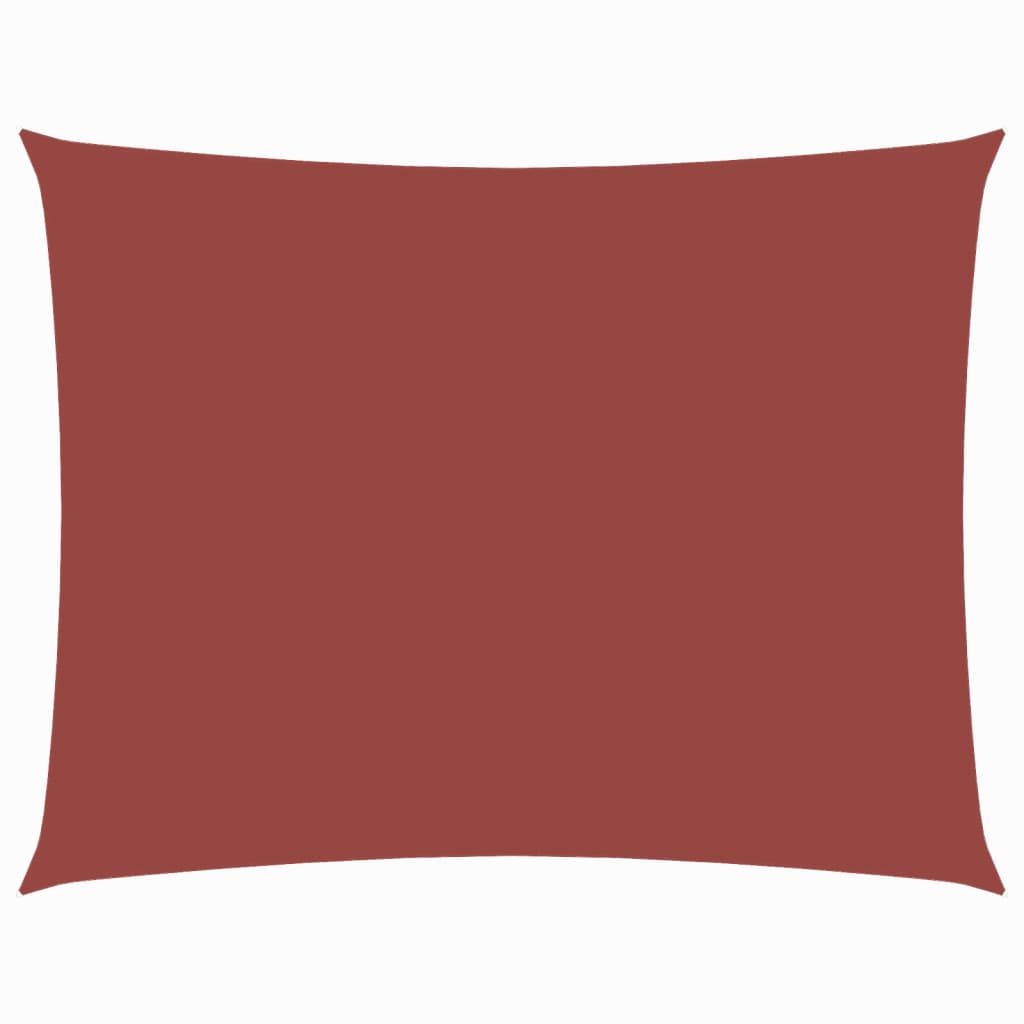 Solsegel oxfordtyg rektangulärt 6x7 m terrakotta