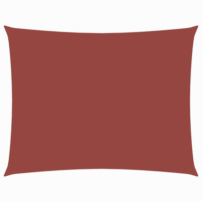 Solsegel oxfordtyg rektangulärt 6x7 m terrakotta