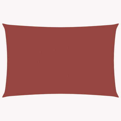 Solsegel oxfordtyg rektangulärt 6x8 m terrakotta