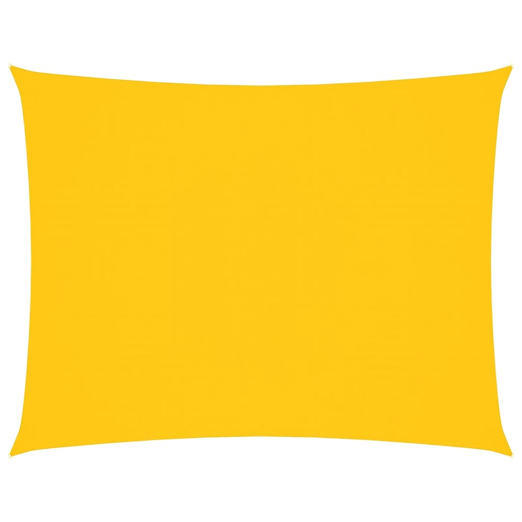 Solsegel oxfordtyg rektangulärt 6x7 m gul
