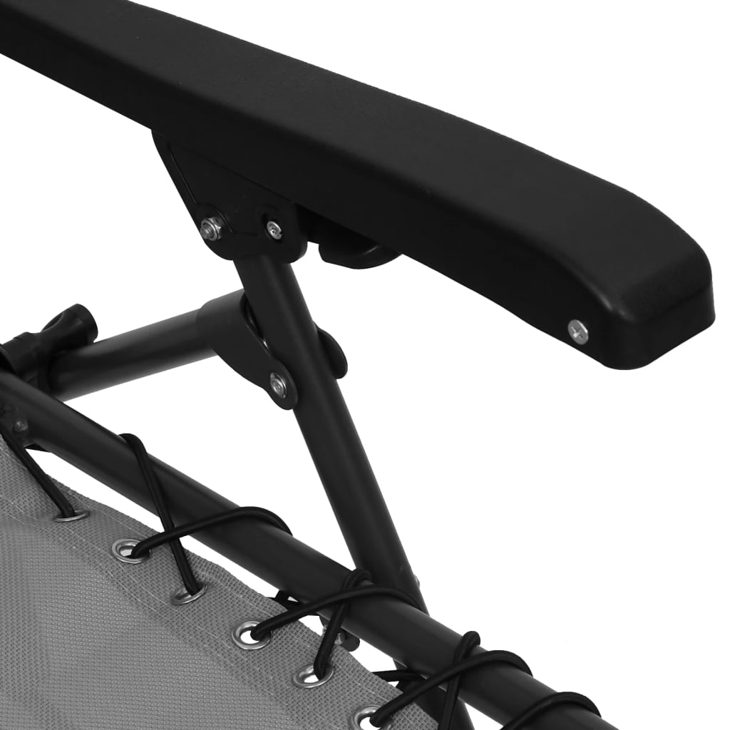 Hopfällbar solstol textilen grå