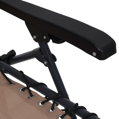 Hopfällbar solstol textilen taupe