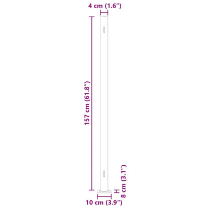 Infällbar sidomarkis 600x160 cm gräddvit