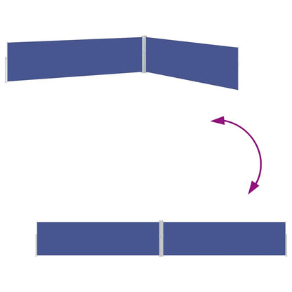 Infällbar sidomarkis 170x1200 cm blå
