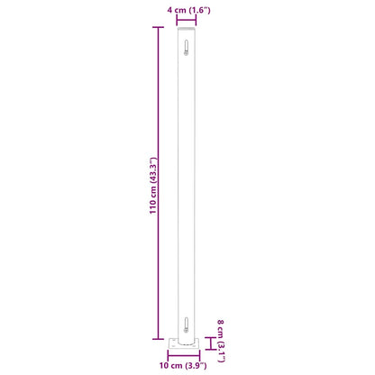 Infällbar sidomarkis 180x300 cm brun
