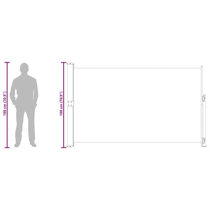 Infällbar sidomarkis 180x300 cm brun