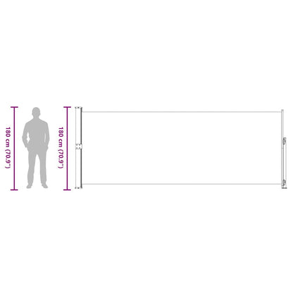 Infällbar sidomarkis 180x500 cm svart