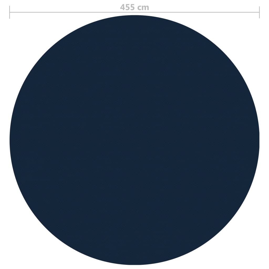 Värmeduk för pool PE 455 cm svart och blå