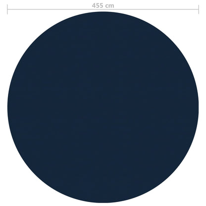 Värmeduk för pool PE 455 cm svart och blå