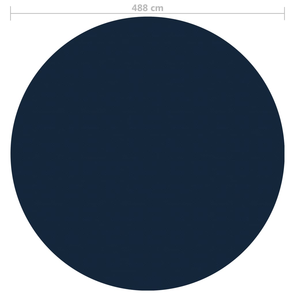 Värmeduk för pool PE 488 cm svart och blå