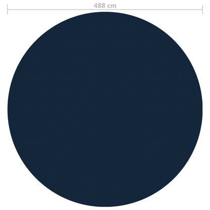 Värmeduk för pool PE 488 cm svart och blå