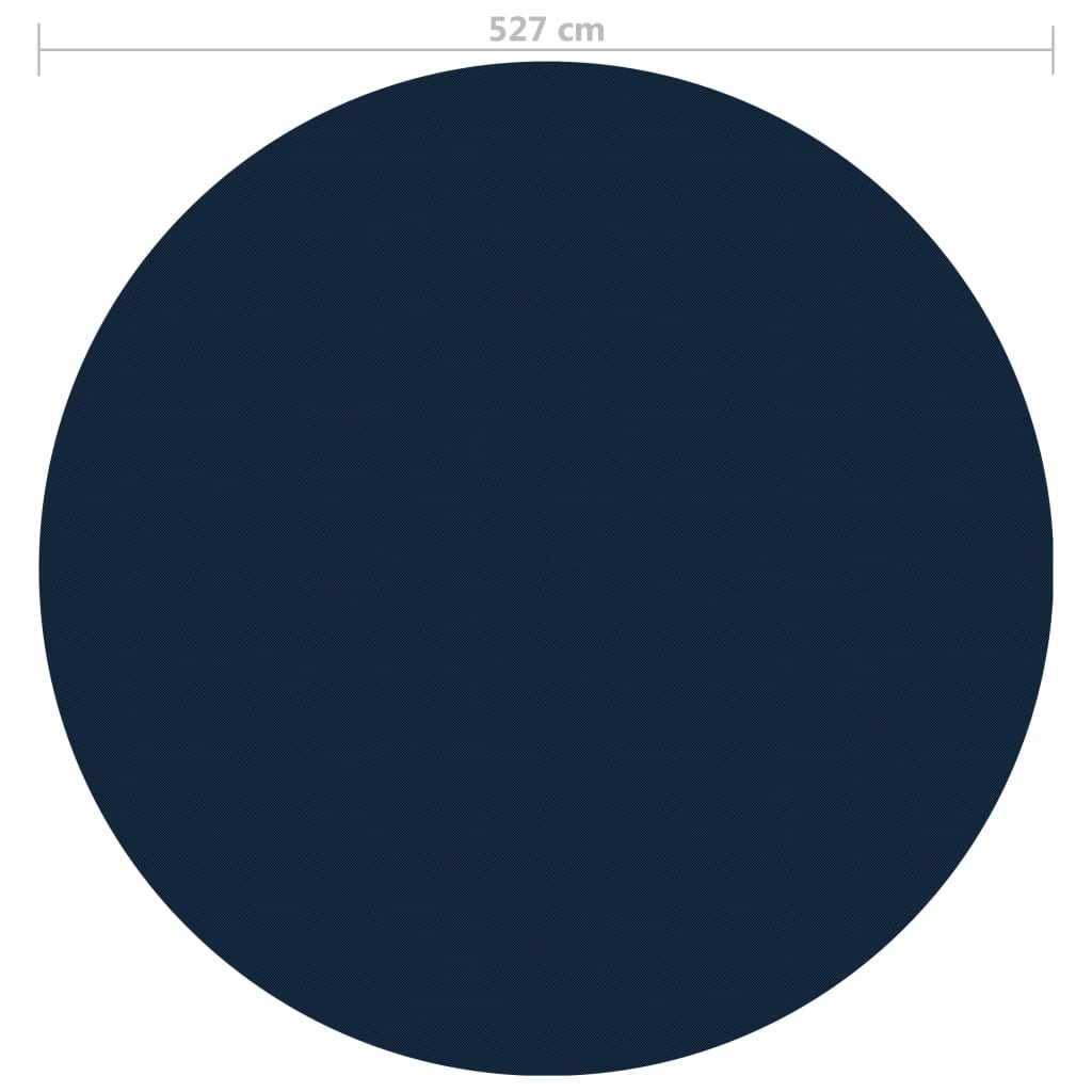 Värmeduk för pool PE 527 cm svart och blå