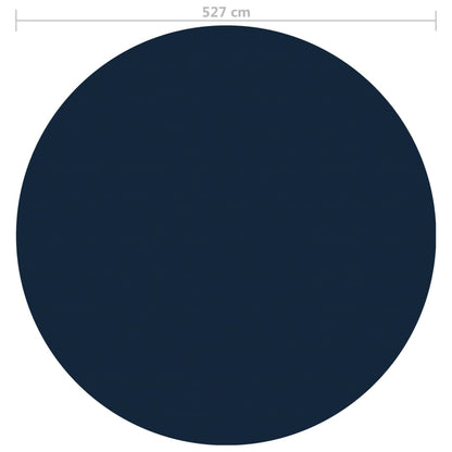 Värmeduk för pool PE 527 cm svart och blå