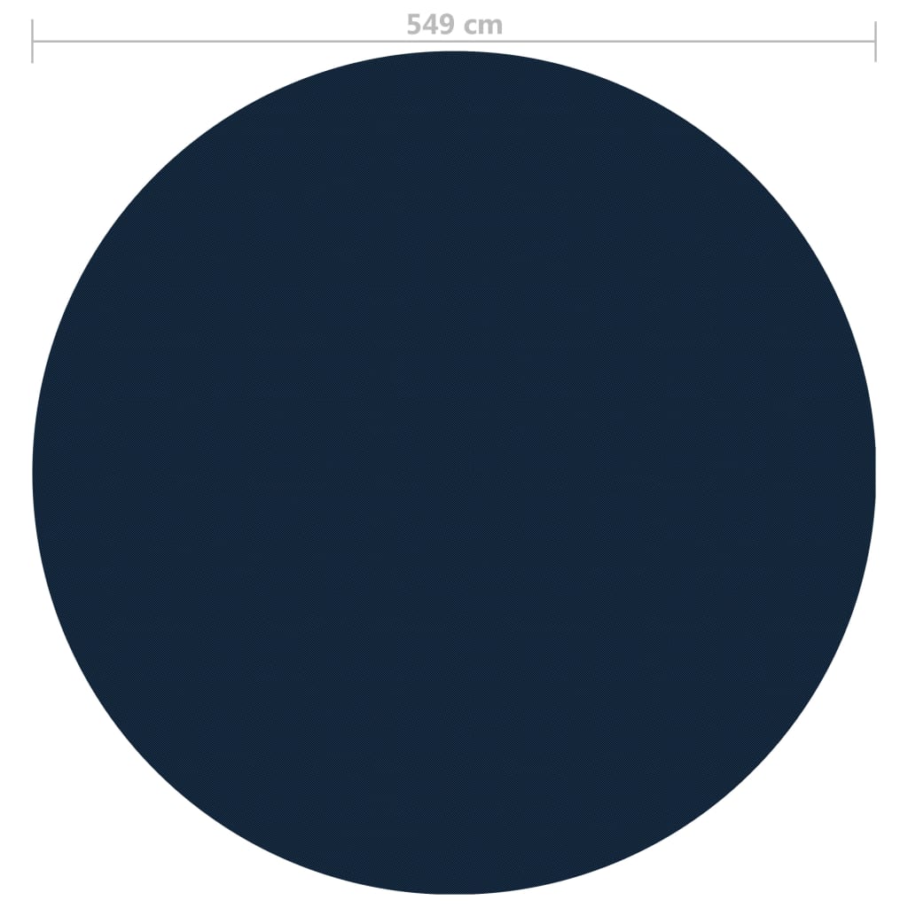 Värmeduk för pool PE 549 cm svart och blå