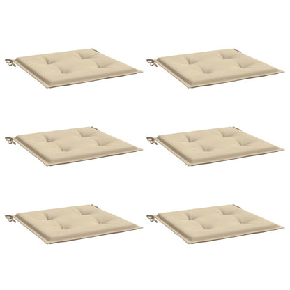 Stolsdynor 6 st beige 40x40x3 cm oxfordtyg