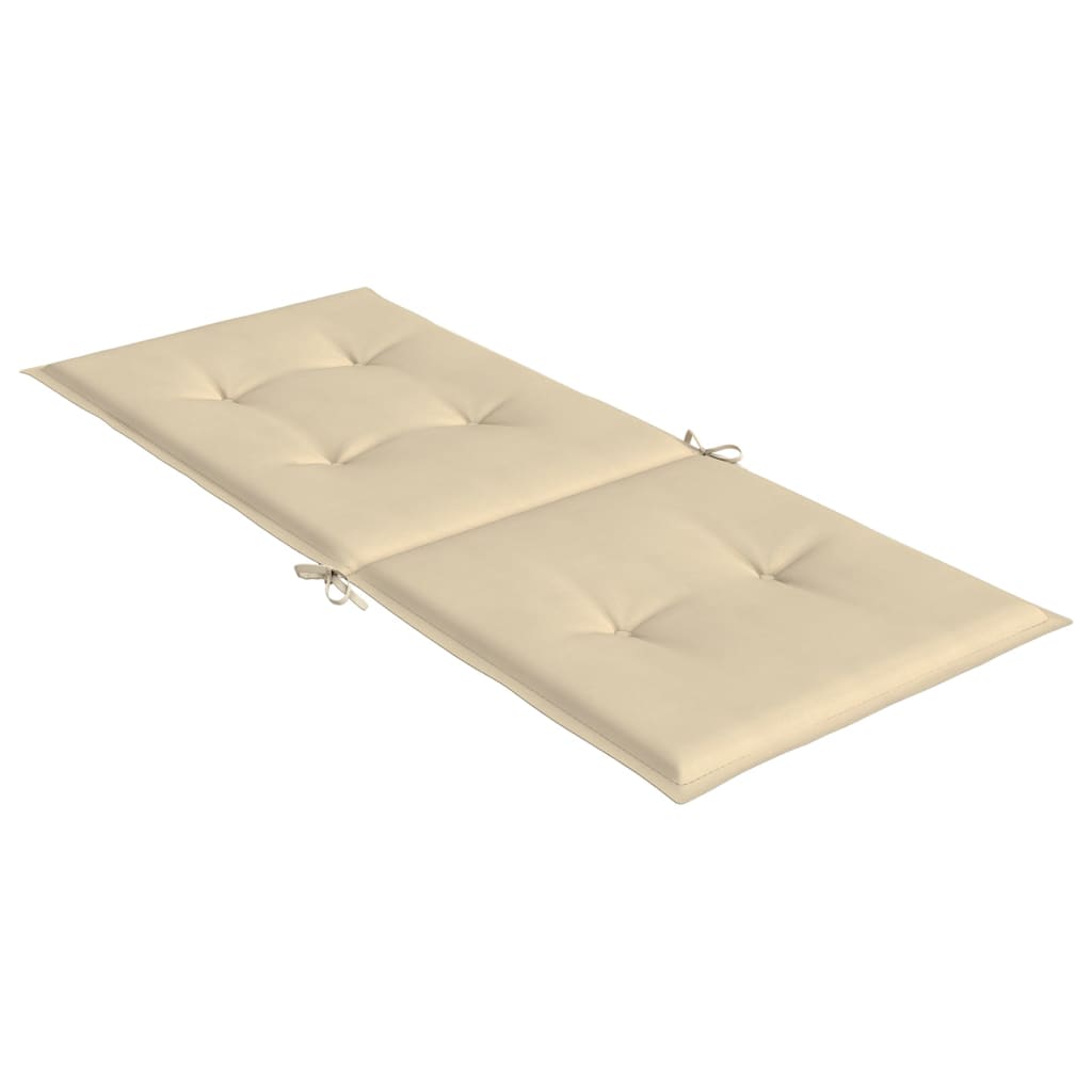 Stolsdynor 6 st beige 120x50x3 cm tyg