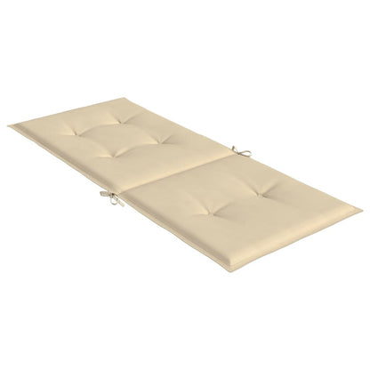 Stolsdynor 6 st beige 120x50x3 cm tyg