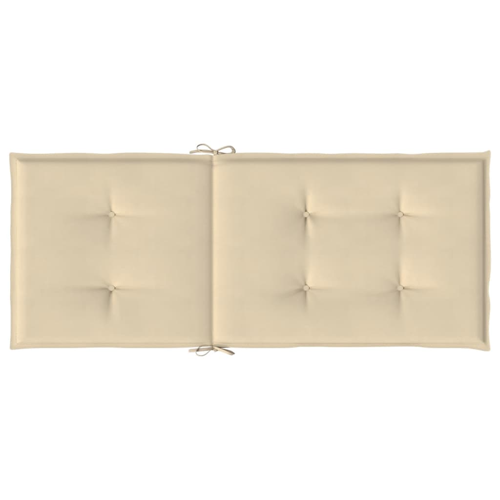 Stolsdynor 6 st beige 120x50x3 cm tyg