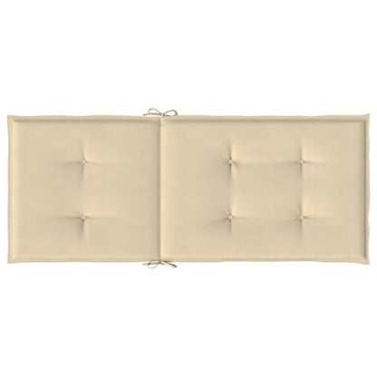 Stolsdynor 6 st beige 120x50x3 cm tyg