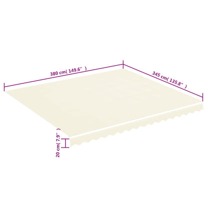 Markisväv gräddvit 4x3,5 m