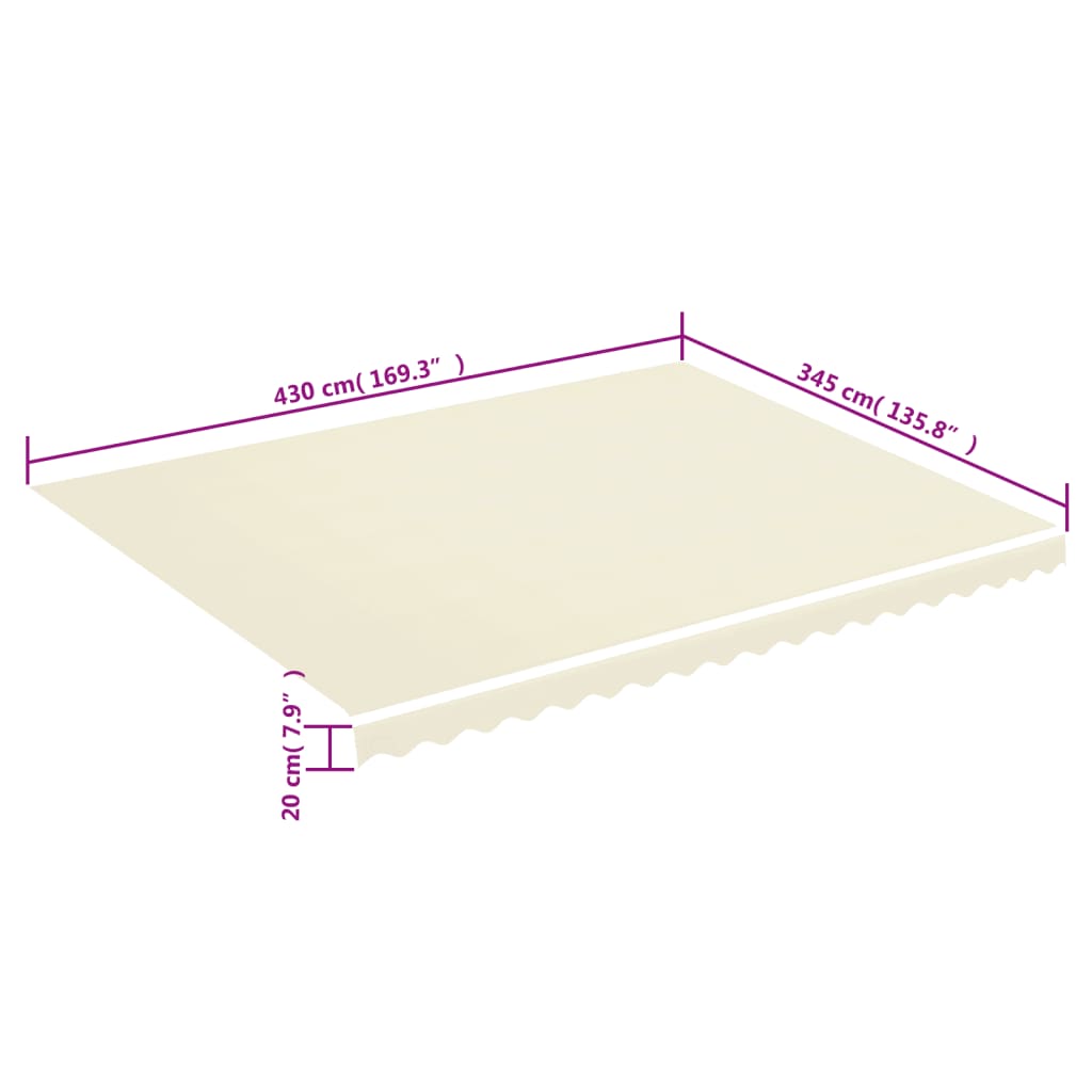 Markisväv gräddvit 4,5x3,5 m