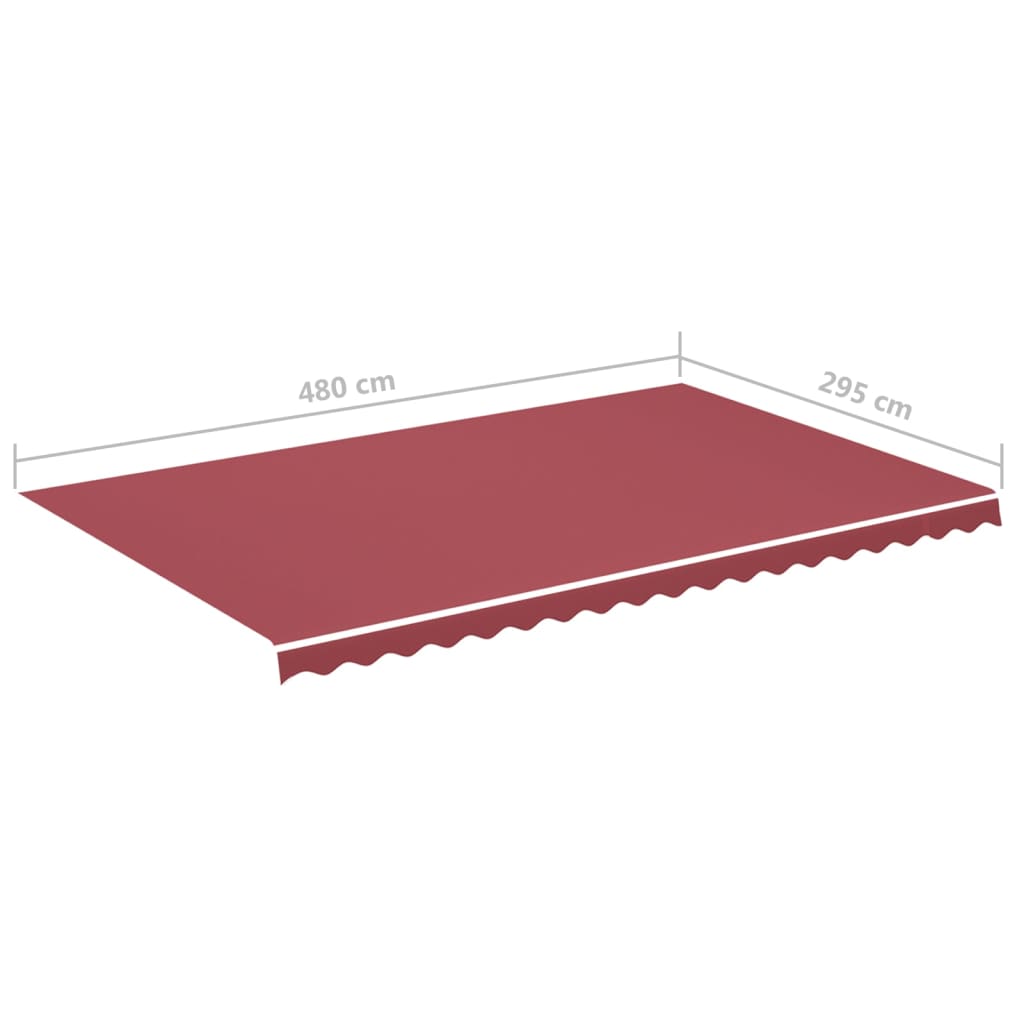 Markisväv vinröd 5x3 m