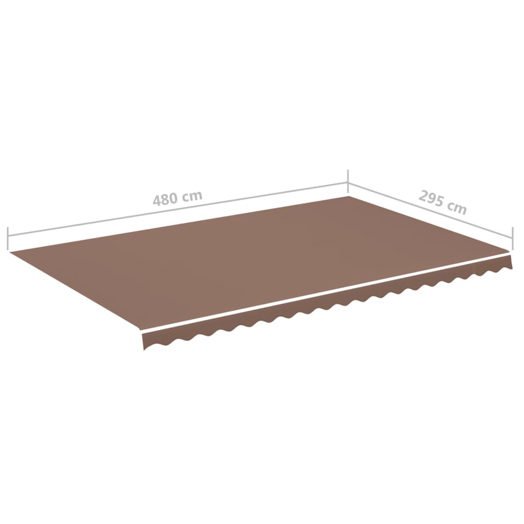 Markisväv brun 5x3 m