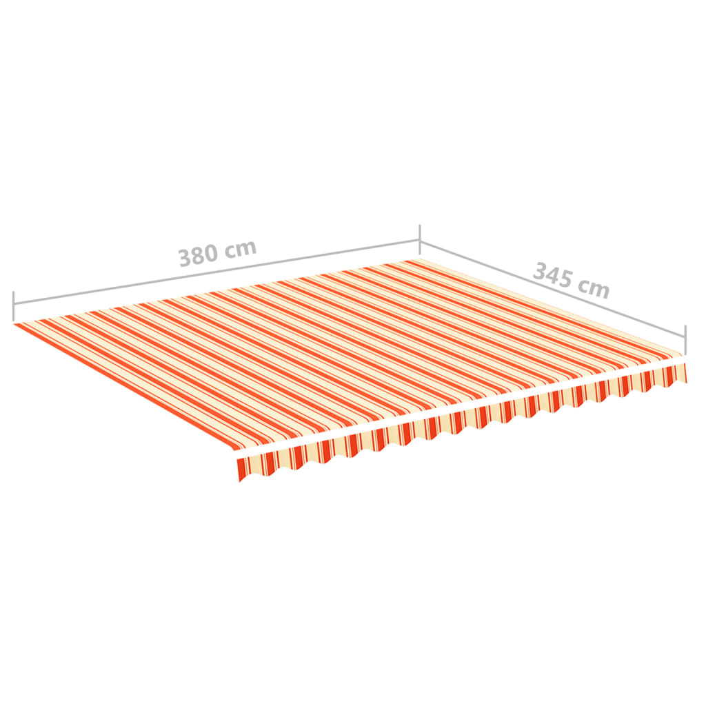 Markisväv gul och orange 4x3,5 m