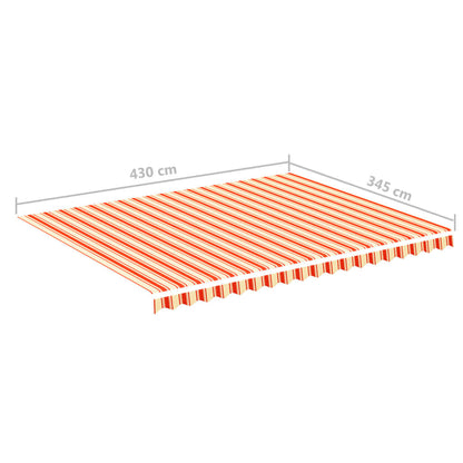 Markisväv gul och orange 4,5x3,5 m