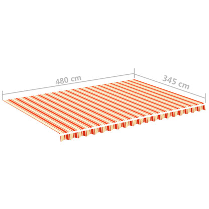 Markisväv gul och orange 5x3,5 m