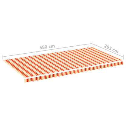 Markisväv gul och orange 6x3 m