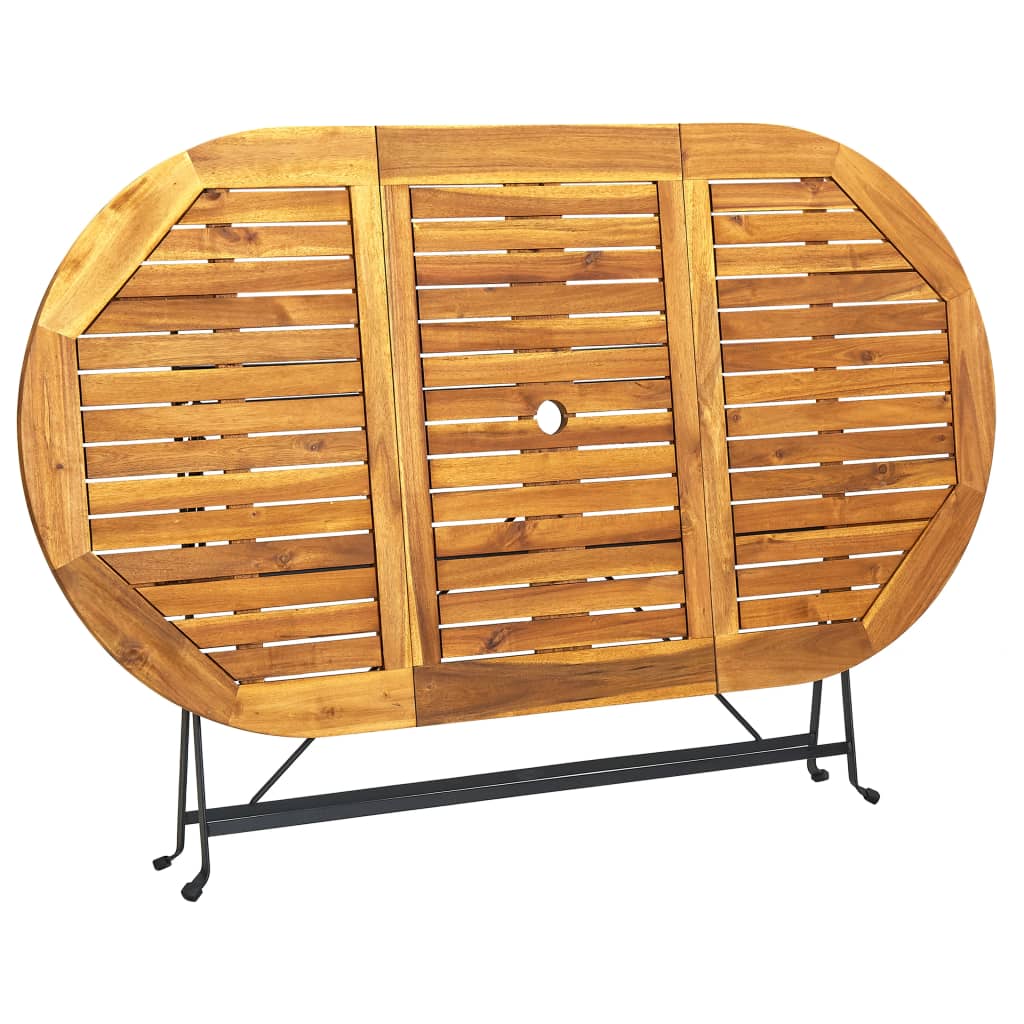 Trädgårdsbord 160x85x74 cm massivt akaciaträ oval